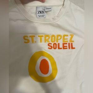 Zara x Assouline Collab St. Tropez Soleil Crewneck Sweatshirt
